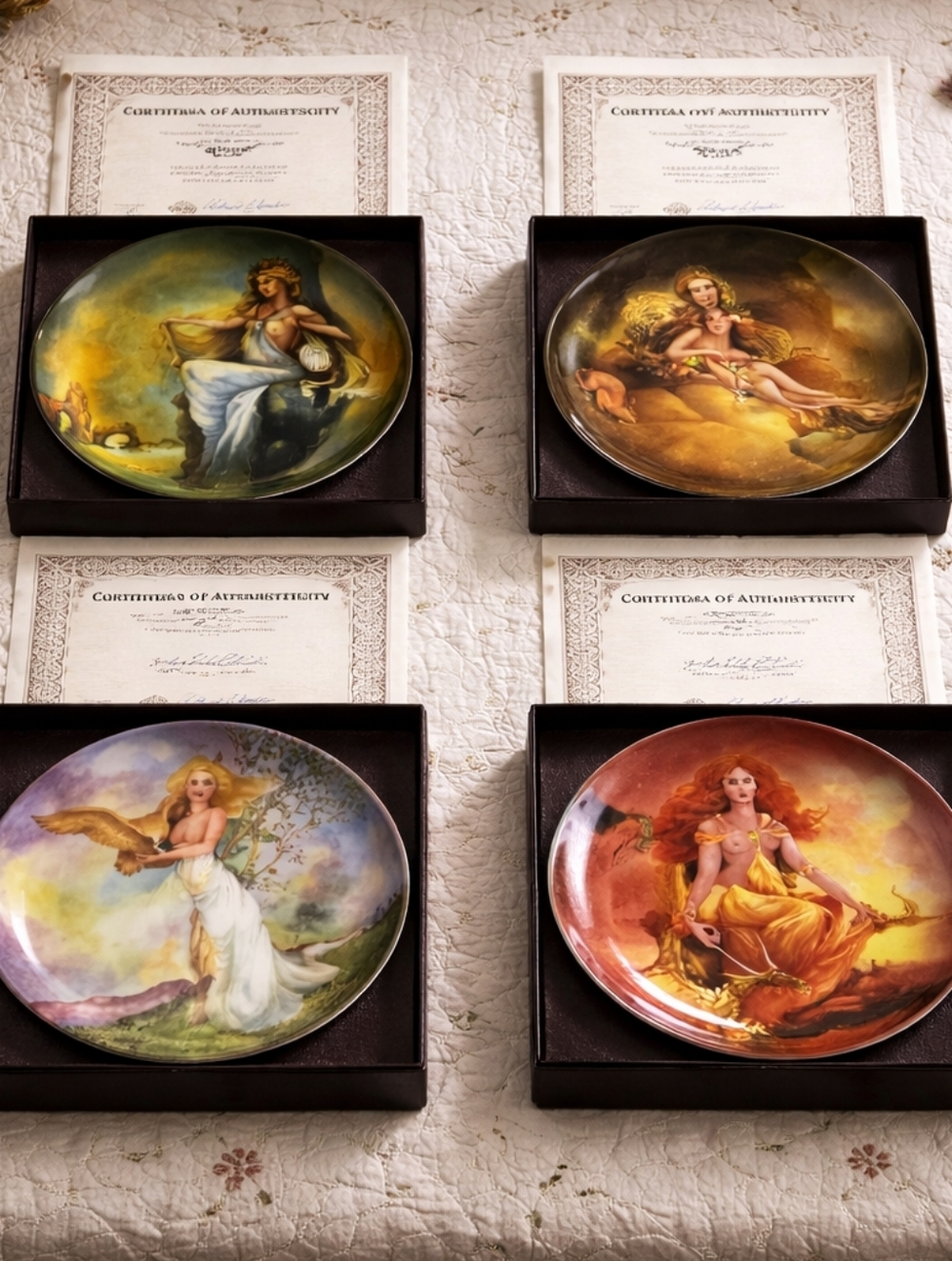 Knowles-The Four Ancient Elements Collector Plates by Georgie Lambert - Picture 2 of 6